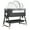 Black, variant on CIESMSI 3 in 1 Baby Bassinet Bedside Sleeper for Infant Girls W/ Wheels,Mosquito Net,Portable Crib Height Adjustable, Easy Folding,Gray