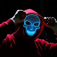 thumbnail image 4 of Halloween Mask LED Light Up Scary Skull Mask Costume Cosplay EL Wire Halloween Party, 4 of 6