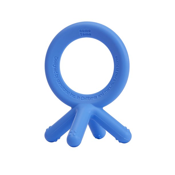 Comotomo Silicone Baby Teether, Blue