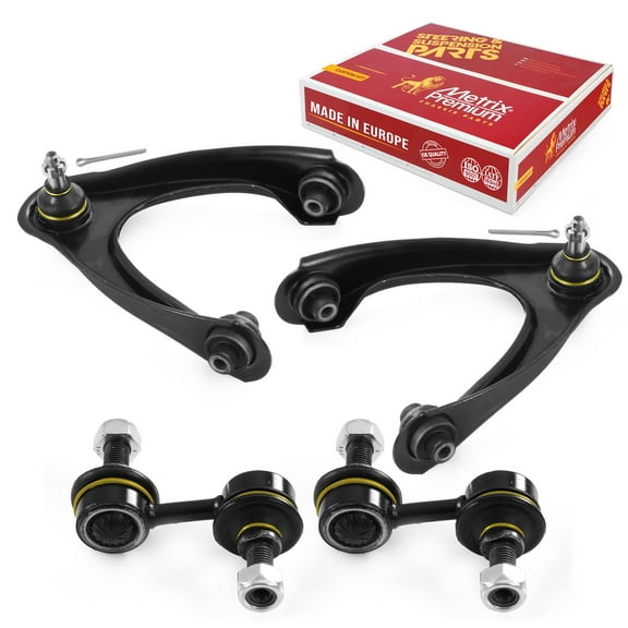Metrix Premium Chassis Parts - 4 PC Front L R Upper Control Arm Front Sway Bar Stabilizer End Link Kit Fits 99-00 Honda Civic