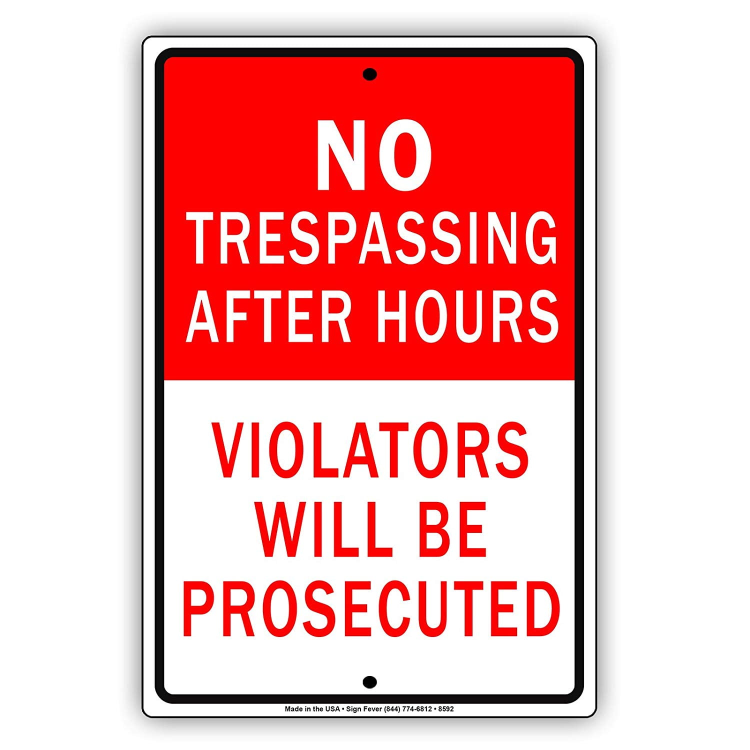 No Trespassing Armed Response Keep Out Private Property Alert Aluminum Sign 