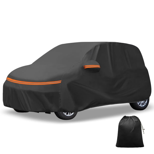 Funda para automóvil Unique Bargains para Nissan Note, película de aluminio, algodón, funda para automóvil exterior a prueba de agua, a prueba de viento, protección solar con cierre de puerta