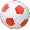 thumbnail image 2 of Soccer Ball Plush Toy Soft Stuffed Sports Cushion Pillow for Party Favors Game Room Decor and Fun Soccer Gifts for Fans, 6 Inch Red, 2 of 8