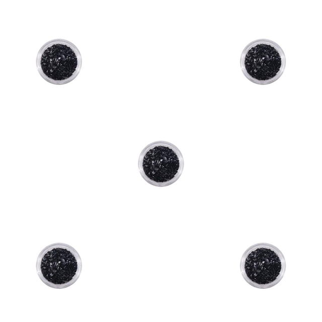 Arte de uñas piedras de vidrio triturado Qarigey Negro 3D decoración fabricación de joyas