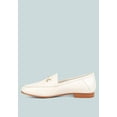 thumbnail image 3 of DARETH Horsebit Flat Heel Loafers in Off White, 3 of 7
