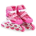 thumbnail image 3 of Patins en Ligne Lumineux Ajustables avec Roues vers le Haut pour et Adultes pour Filles et Garçons Hommes et Femmes Rose P, 3 of 7