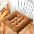 thumbnail image 5 of RFUGUG Solid Color Square Chair Cushion with Ties - Thickened Soft Milk Velvet Padding - Comfortable Seat Cushion for Kitchen, Dining Chairs & Patio Furniture - Cotton Filled, 15.75x15.75in, 5 of 7