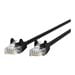 Belkin 14ft CAT6 Ethernet Patch Cable Snagless RJ45 M/M Black - patch cable - 14 ft - black -
