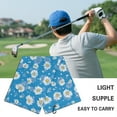 thumbnail image 5 of Yuyamidu Daisy Golf Towel Blue Coral Velvet Towels Quickly Remove Sand Mud Dirt and Sweat Soft Comfortable Fabric Golf Gifts for Women, Golfers, 5 of 7