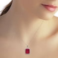 thumbnail image 3 of Galaxy Gold 14K White Gold 8.00 Carat Natural Diamonds and Ruby Pendant Necklace - July Birthstone - Passion & Protection - 16" to 24" - Fine Jewelry for Women, 3 of 3