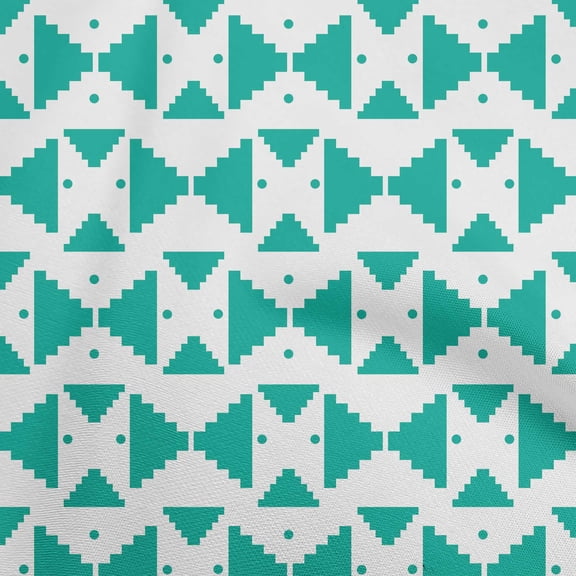 oneOone Polyester Spandex Sea Green Fabric Geometric Sewing Fabric By The Yard Printed Diy Clothing Sewing Supplies 56 Inch Wide