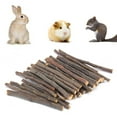 thumbnail image 1 of Flmtop 100/200g Pet Hamster Squirrel Rabbit Chew Stick Tree Branch Molar Toy Wood Color, 1 of 9