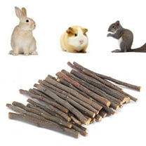 Ludlz Pet Snacks Apple Wood Sticks Chew Toy for Squirrel Rabbits Bunny Guinea Pigs Chinchilla Hamster