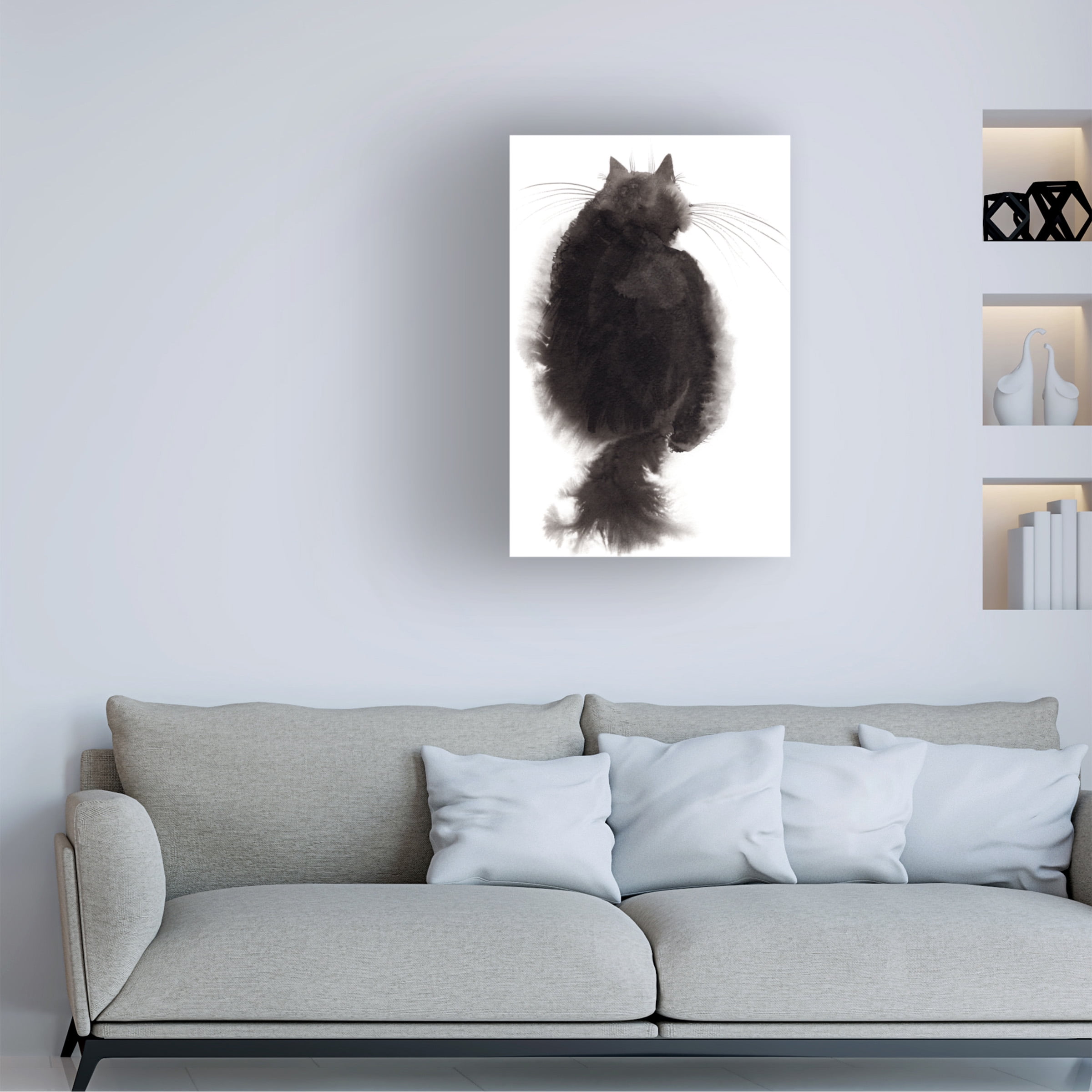 Elena Bolgova 'Black Back' Canvas Art