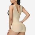 thumbnail image 2 of Defitshape Women's High Waist Cami Body Shaper Backless Tummy Control Open Bust Seamless Slimming Bodysuit Shapewear Underwear Nude 4-6, 2 of 4