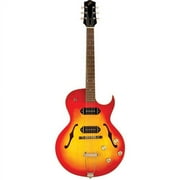 The Loar LH-302T Archtop Thinbody Cutaway 6-String Guitar with P90 Pickups - Cherry Burst