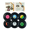 thumbnail image 1 of 6 posavasos de vinilo con disco de CD retro, posavasos para bebidas, posavasos, tapete de vinilo retro para bebidas frías y calientes, protector de mesa antideslizante - 4.1, 1 of 2