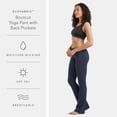thumbnail image 4 of Fishers Finery Women's Bootleg Yoga Pant; Back Pockets; Cotton & Modal Blend (Navy, XS Petite), 4 of 6