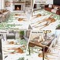 thumbnail image 5 of Non-Slip Rug Pad Rugs Spring Green Leaves Deer Birds Rectangle Area Rugs 5x7Ft Soft Carpet Pads for Living Room Kids Room, Watercolor Flower, 5 of 9