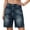 Blue, variant on Jean Shorts for Knee Length Women Stretchy Straight Leg Pocket High Waisted Denim Shorts Baggy Jorts Loose Fit Streetwear