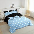 thumbnail image 3 of Erosebridal Blue Bow-tie Bedding Sets Twin with Comforter, Princess Bowknot Duvet Insert, Cute Polka Dot Decor, Lightweight, 3 of 7