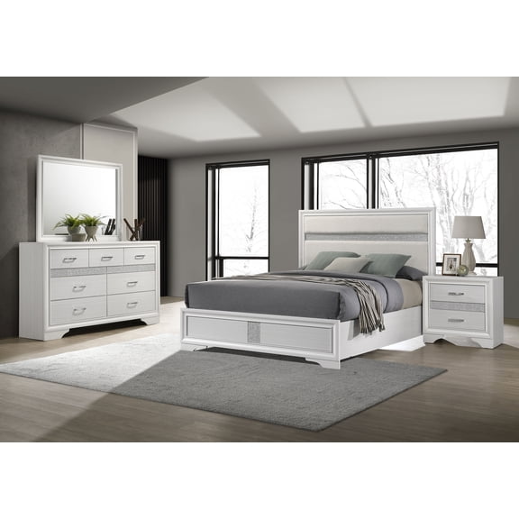 Coaster Miranda 4-Piece Full Bedroom Set, White