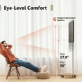 thumbnail image 6 of FITUEYES Rolling TV Floor Stand for 32 - 70 Inch TVs, Elegant Portable TV Stand with Upgraded  360° rotating wheels, Tall Height Adjustable Mobile TV Stand for Bedroom, Corner, Dorm, Hold up to 88 lbs, 6 of 9