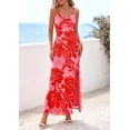 thumbnail image 3 of PRETTYGARDEN Women's Summer Floral Maxi Dress Spaghetti Strap Mesh Spring Wedding Guest Dresses Beach Vacation Sundress, 3 of 10