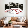 thumbnail image 2 of Elephant Stock Hearts Royal Flush Wall Art - Horizontal Multi Panel Canvas - Living Room Wall Decor - Hobbies And Lifestyle Multi Panel - Black And White Decor - 68" x 42", 2 of 8