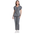 thumbnail image 7 of Niaahinn Scrubs for Women Set Modern Scrub Top and 8 Pockets Jogger Pants Medical Nursing Uniforms Scrubs Set, 7 of 7