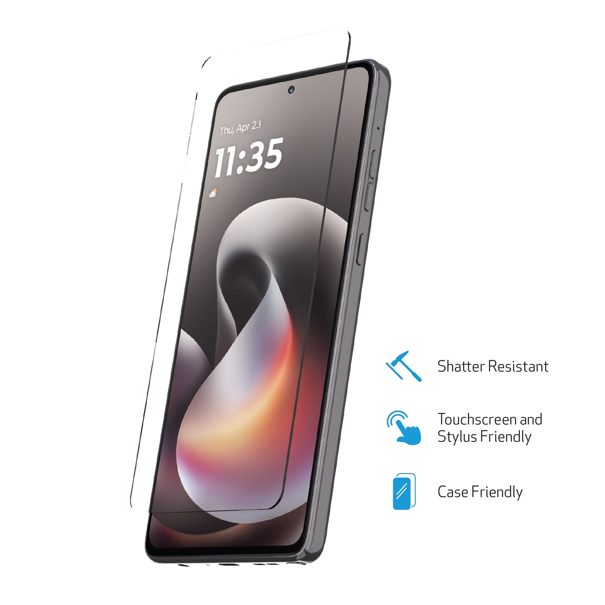 DuraGlass Tempered Glass Screen Protector for Motorola moto g STYLUS (2026 / 2025) with Quick Application Tray