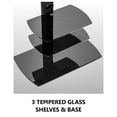 thumbnail image 4 of FITUEYES TV Stand with Swivel Mount and Glass Shelves for TVs up to 65", Black, 4 of 7