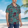 thumbnail image 5 of Haiem Snake And Rose Printed Hawaiian Shirt for Men - Men’s Casual Beach Summer Shirts - Stretch Fabric with Modern Fit-XX-Large, 5 of 9