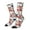 White, variant on Colorful Mushrooms (2) Crew Socks for Men & Women, Breathable Casual Athletic Ankle Socks