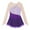 Purple, variant on YONGHS Kids Girls Ice Figure Skating Dress Mesh Long Sleeves Tutu Skirted Leotard
