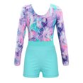 Sholeno Kids Girls Gymnastics Leotard Biketard with Shorts 2 Pieces