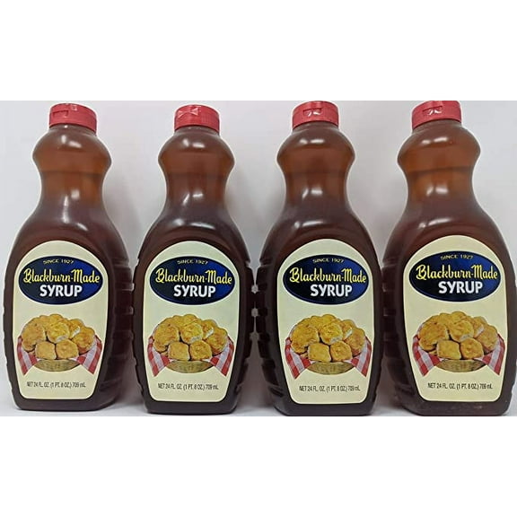 Blackburn-Made Syrup Bundle - 4 x 24 Oz Bottles of Blackburn Made Syrup, Blackburn Syrup Pancake, Bundled