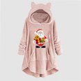 thumbnail image 1 of Pntutb Mujer Casual Navidad Impresión Botones De Felpa Manga Larga Con Capucha Abrigo De Felpa Top Pntutb Pntutb-4852, 1 of 5