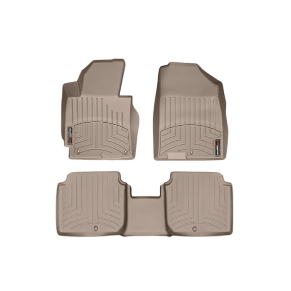 WeatherTech Custom Fit FloorLiners compatible with 2011-2011 Hyundai Elantra - 1st & 2nd Row, Tan