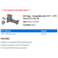 thumbnail image 2 of Pump - Compatible with 1977 - 1979 Ford LTD II 5.0L V8 1978, 2 of 2