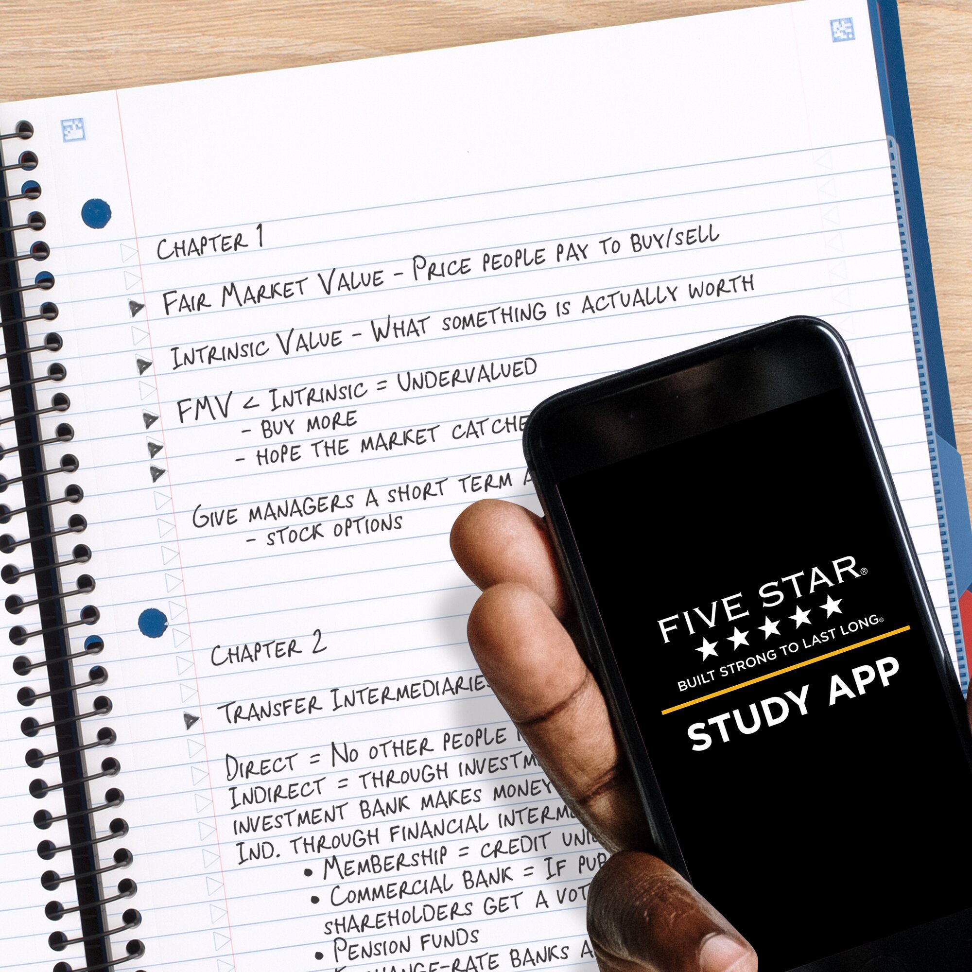 Five Star Advance Spiral Notebook + Study App, 3 Subject, College Ruled, 8.5" x 11"