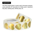 thumbnail image 3 of Uxcell Heart Shaped Sticker 1 Inch Self Adhesive Love Sticker Label for Valentine Day, Metallic Shape Golden 500 Pcs, 3 of 6