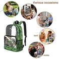 thumbnail image 4 of FKELYI Green Tractor Print Clear Backpack for Elementary Student See Through School Bookbag 17 Inch Transprent Schoolbag Travel Bags Casual Daypack for Teens, 4 of 7