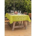 thumbnail image 2 of Outdoor Tablecloth with Umbrella Hole and Zipper, Boho Flowers Rectangle Table Cloth 60x84 Inch Waterproof Tablecloth, Yellow Floral Vintage Bohemian Watercolor Picnic Table Cover for Patio Camping, 2 of 7