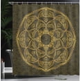 thumbnail image 3 of Ambesonne Mandala Shower Curtain, Circular Flower Nature Art, 69"Wx75"L, Army Green, 3 of 4