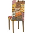 thumbnail image 4 of ZHANZZK Funny Kitten Cats Stretch Chair Cover Protector Seat Slipcover for Dining Room Hotel Wedding Party Set of 4, 4 of 6