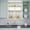 White, variant on 3 Piece Kitchen Curtains and Valances Set Eucalyptus Leaves Cafe Curtains 24 Inch Length Daisy Flower Spring Watercolor Country Floral Bee Valance & Tier Curtain for Living Room 54"x18" 27"x24"*2