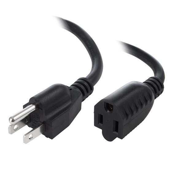 10 PCS, 16AWG Power Extension Cord Cable, Black 25 Feet, CNE592473