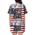 thumbnail image 6 of Balery Home Of The Free Because Of The Brave Pattern Womens Pajama Sets 2 Piece Soft Short Sleeve Top and Shorts Sleepwear Round Neck Pjs Lounge Set with Pockets-Small, 6 of 7