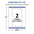 thumbnail image 6 of Avery Glossy Clear Rectangle Labels, 4" x 5", 50 Labels, 6 of 9